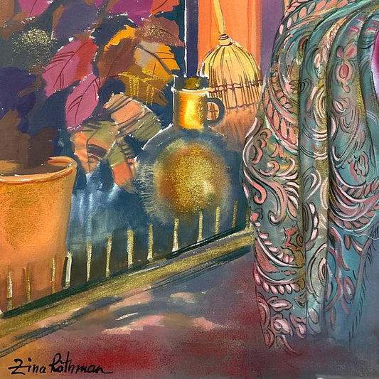 Zina Roitman, Original Watercolor Painting, Hand Signed with Letter of Authenticity.