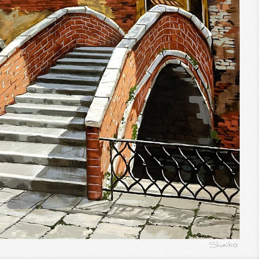 Viktor Shvaiko, "Across the Bridge (White)" Limited Edition Printer's Proof Serigraph (30" x 40"), Numbered 1/3 and Hand Signed with Letter of Authenticity.