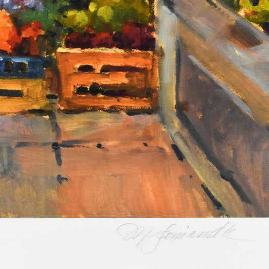 Marilyn Simandle, "Cobblestone Village" Limited Edition, Numbered and Hand Signed with Letter of Authenticity.