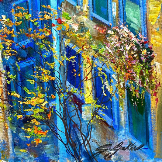 Vadik Suljakov, "Italian Coastal" Original Oil Painting on Canvas, Hand Signed with Letter of Authenticity.