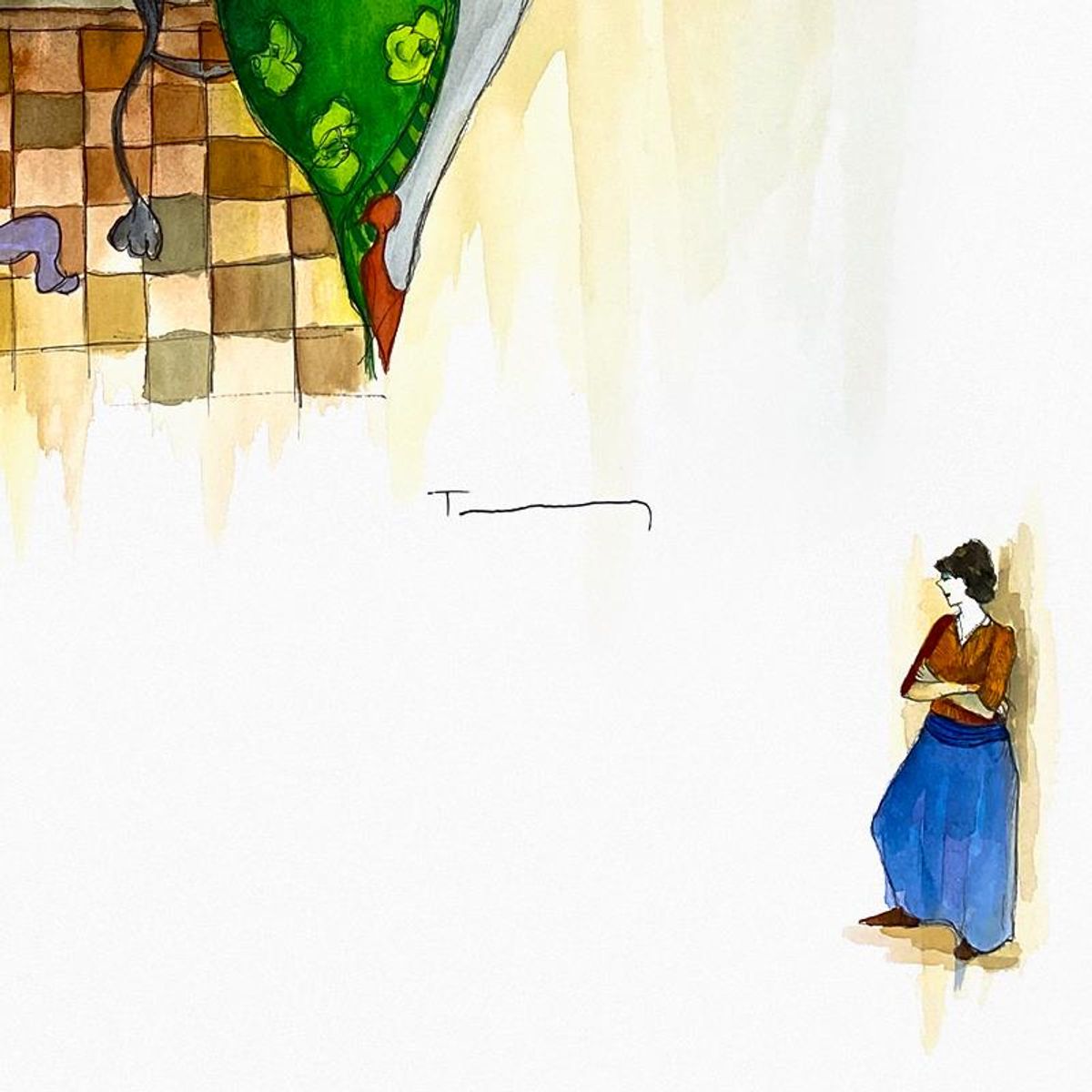 Itzchak Tarkay (1935-2012), Original Mixed Media Watercolor, Hand Signed with Letter of Authenticity.