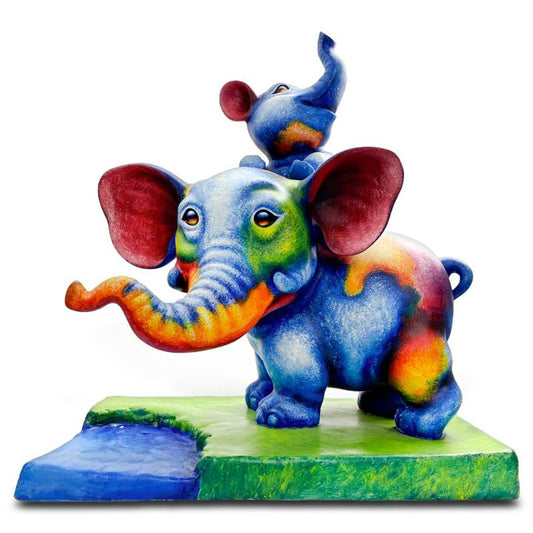 Wang, "Mother Love" Hand Painted Limited Edition Resin Sculpture, Numbered AP 7 and Hand Signed and Letter of Authenticity
