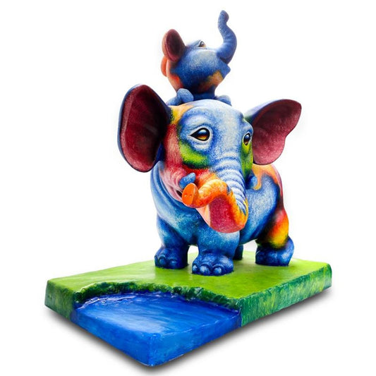 Wang, "Mother Love" Hand Painted Limited Edition Resin Sculpture, Numbered AP 7 and Hand Signed and Letter of Authenticity