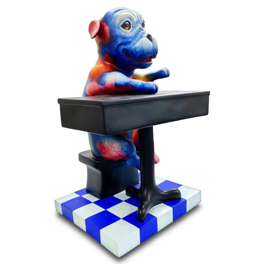 Wang, "Back to School Blues" Hand Painted Limited Edition Resin Sculpture, Numbered 11/99, Hand Signed and Letter of Authenticity