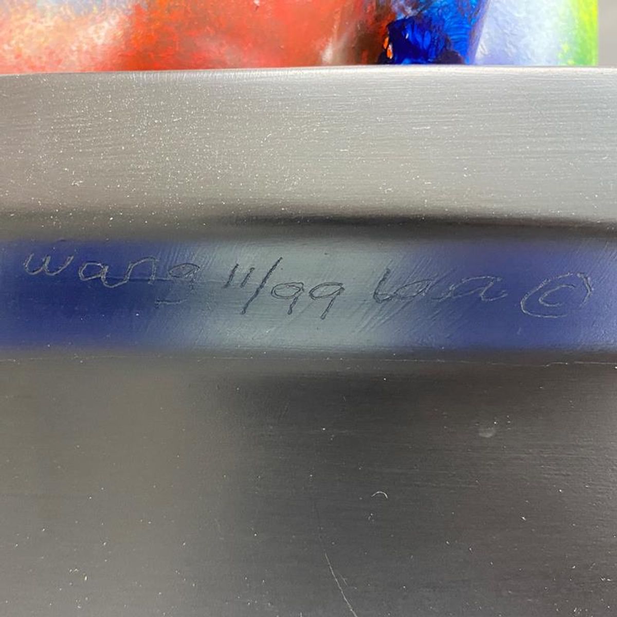 Wang, "Back to School Blues" Hand Painted Limited Edition Resin Sculpture, Numbered 11/99, Hand Signed and Letter of Authenticity