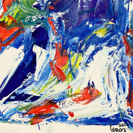 Yuroz, Framed Original Painting, Hand Signed with Letter of Authenticity.