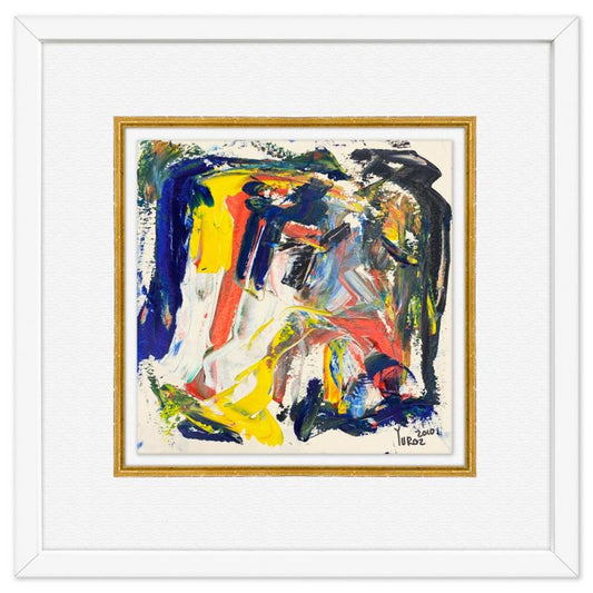 Yuroz, Framed Original Painting, Hand Signed with Letter of Authenticity.