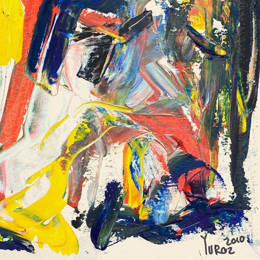 Yuroz, Framed Original Painting, Hand Signed with Letter of Authenticity.