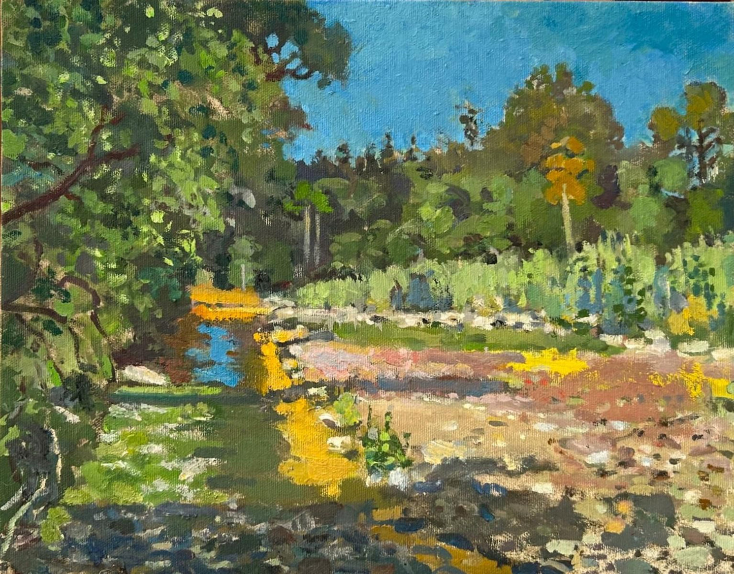 Boris Tyomkin- Original oil on board "Summer1. Ojai"