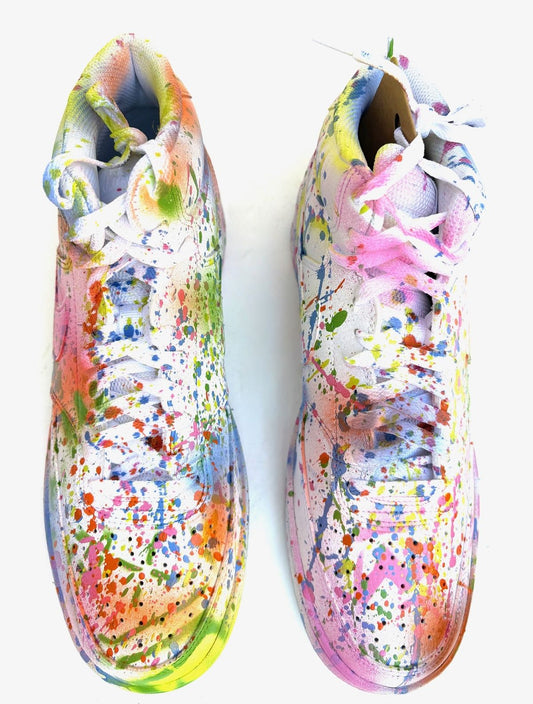E.M Zax- 1/1 unique hand painted shoes with box