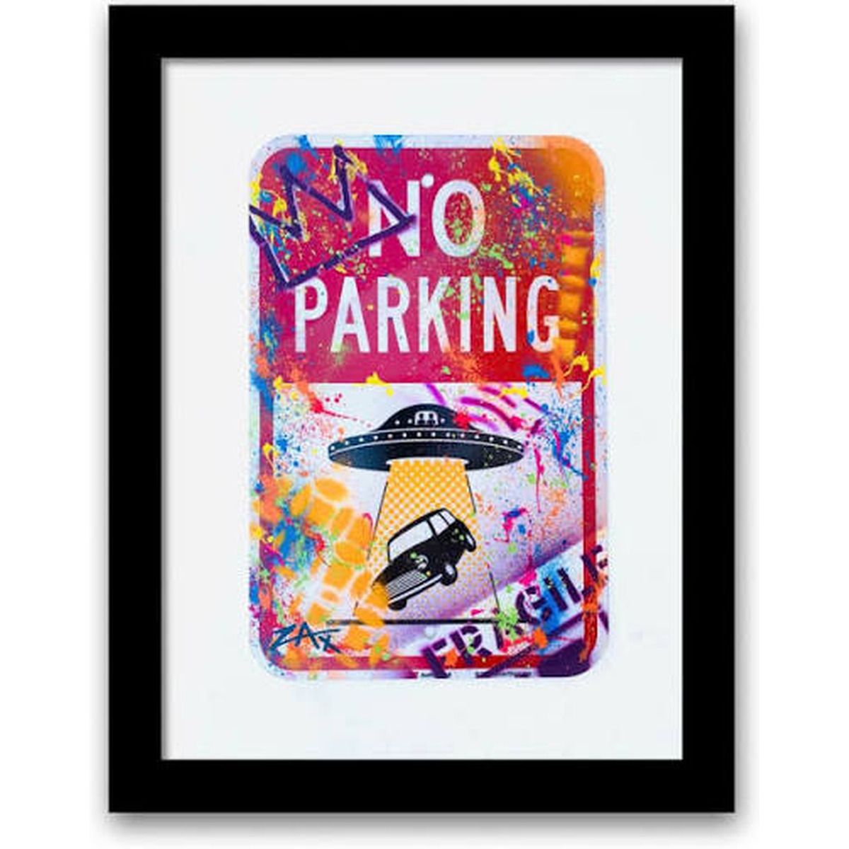 E.M. ZAX- 1/1 hand painted metal street sign
