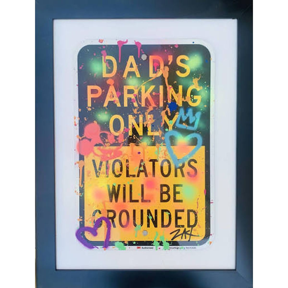 E.M. ZAX- 1/1 hand painted metal street sign