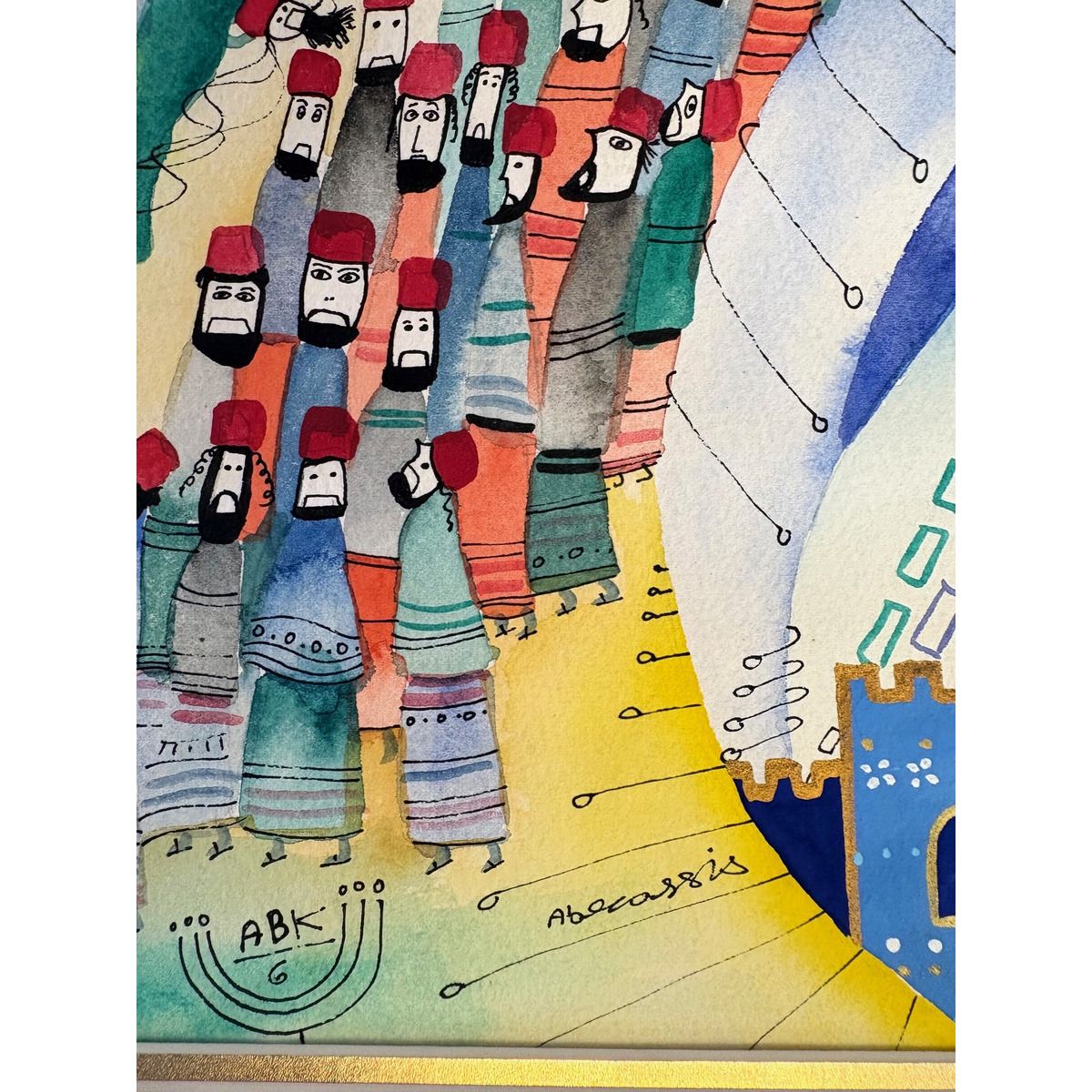 Raphael Abecassis- Original gouache painting on paper