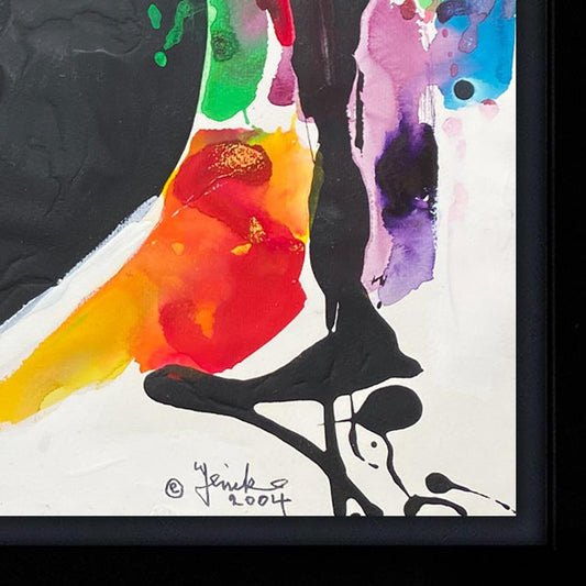 Jenik Cook, Framed Original Acrylic Painting, Hand Signed, Letter of Authenticity.