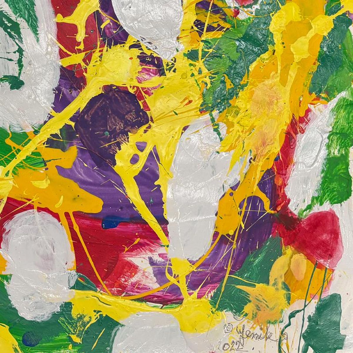 Jenik Cook, Framed Hand Signed Original Painting with Letter of Authenticity.