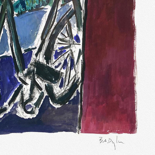 Bob Dylan, "Bicycle (Magenta)" Framed Limited Edition, Numbered PP 1/2 and Hand Signed with Letter of Authenticity