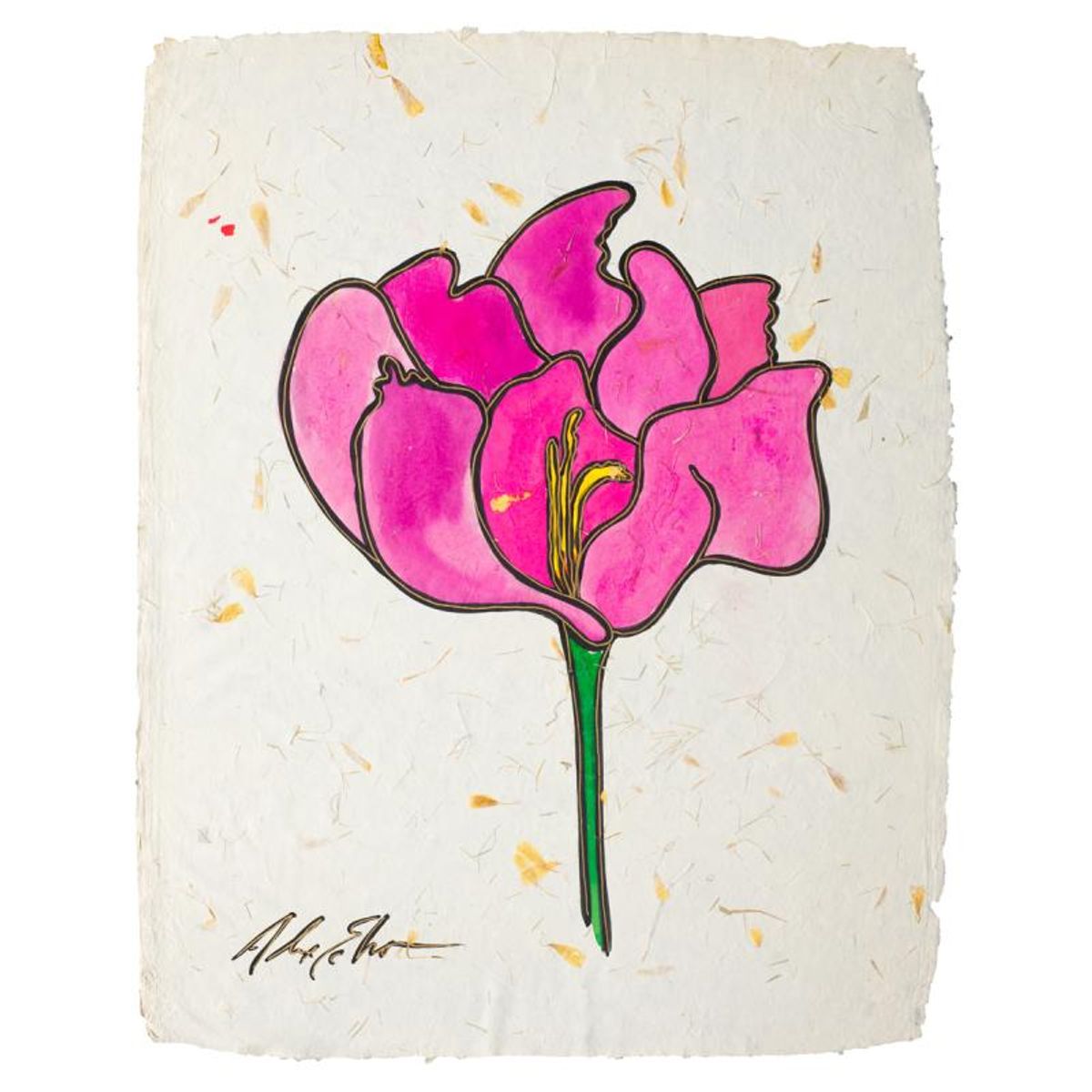 Alex Echo, "Untitled" Hand Signed Original Painting with Letter of Authenticity.