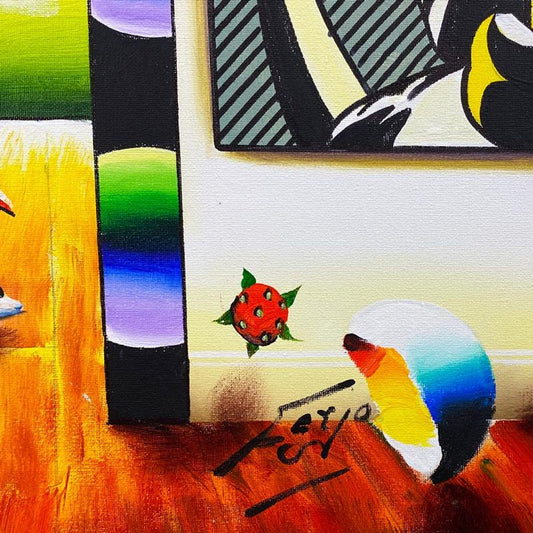 Ferjo, Framed Original Oil Painting on Canvas, Hand Signed with Letter of Authenticity