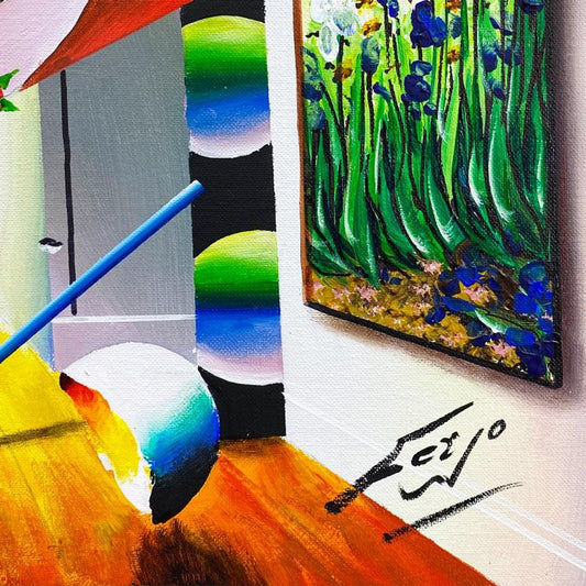 Ferjo, Original Oil Painting on Canvas, Hand Signed with Letter of Authenticity