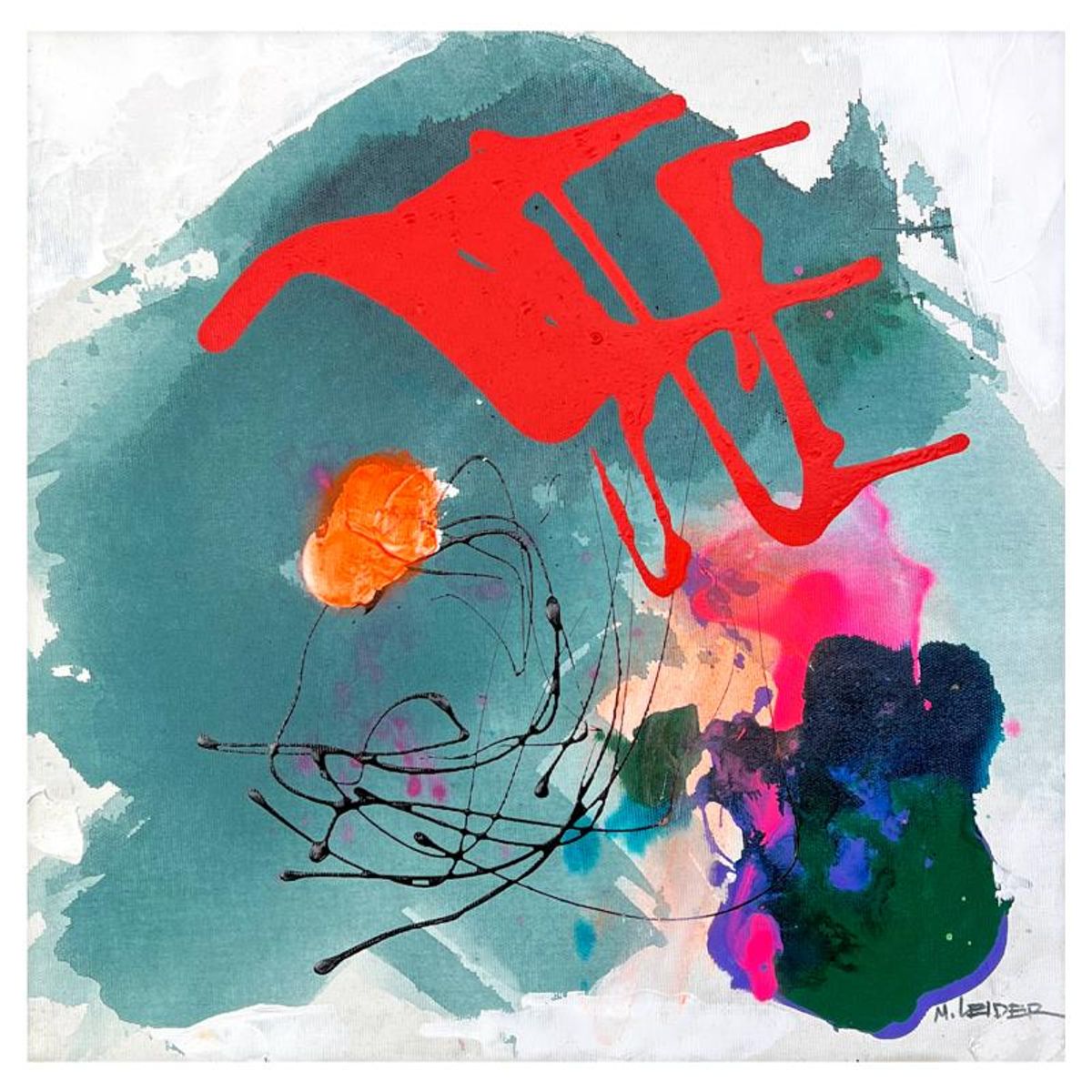 Moshe Leider, Original Painting on Canvas, Hand Signed with Letter of Authenticity.