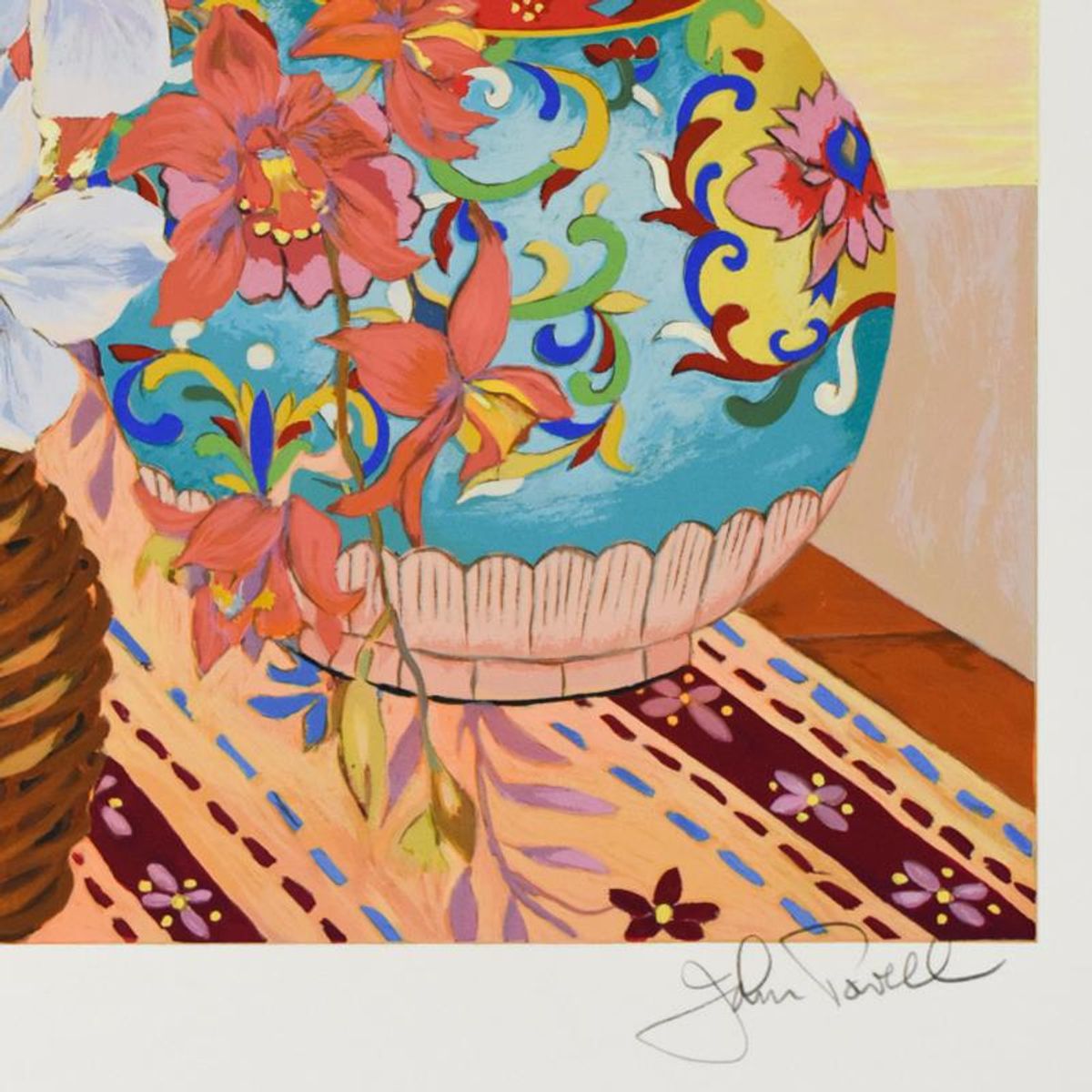 John Powell, "Blue Shutters" Limited Edition Serigraph, Numbered XLVIII/CX and Hand Signed with Letter of Authenticity.