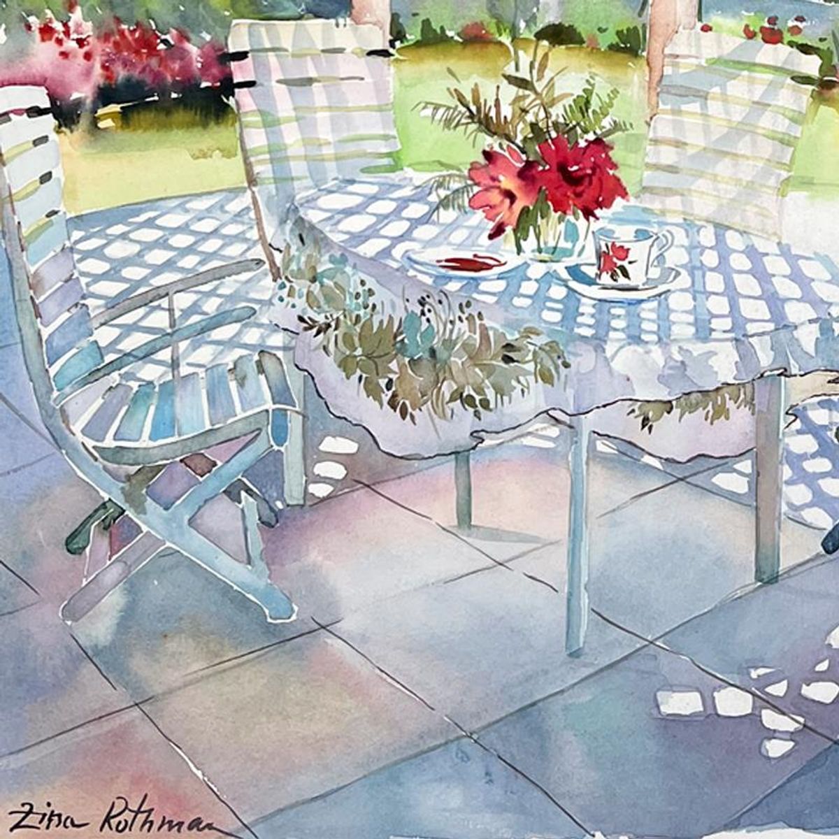 Zina Roitman, Hand Signed Original Painting with Letter of Authenticity.