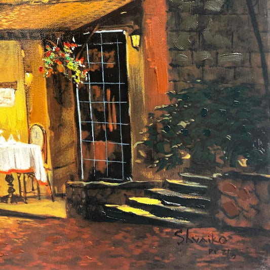 Viktor Shvaiko, "Moonrise at the Rodez" Hand Embellished Limited Edition Printer's Proof on Canvas, Numbered 2/3 and Hand Signed with Letter of Authenticity.