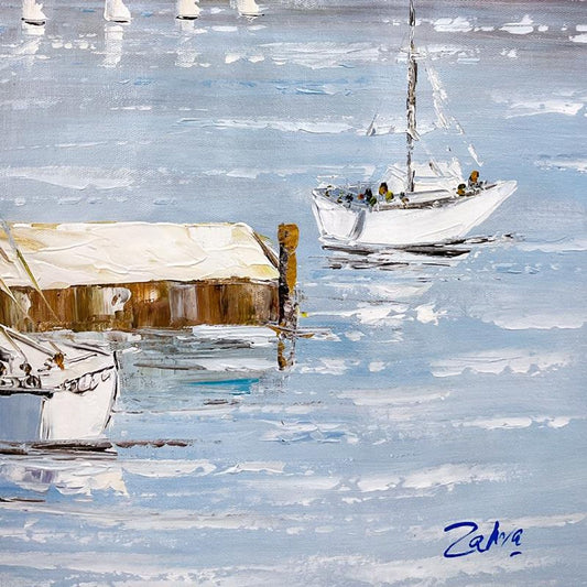 Zahra, Original Acrylic Painting on Canvas (24" x 36"), Hand Signed with Letter of Authenticity