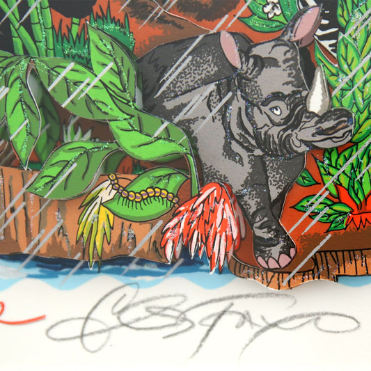 Charles Fazzino- 3D Construction Silkscreen Serigraph "The Serenity of Wildlife"