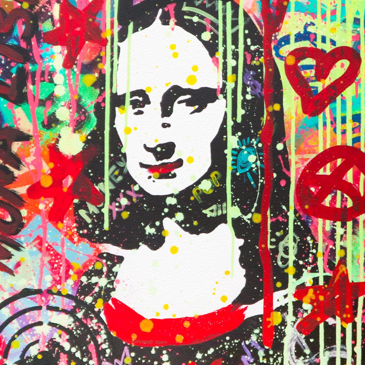 Nastya Rovenskaya- Original Mixed Media on Deckle Edge Paper "The Colours of Mona Lisa"