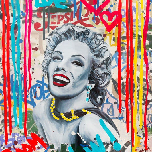 Nastya Rovenskaya- Original Mixed Media on Deckle Edge Paper "Smile"