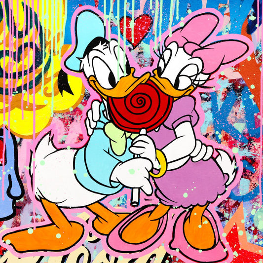 Nastya Rovenskaya- Original Oil on Canvas "Sugar Rush Romance"