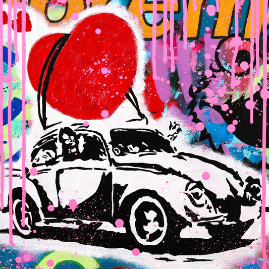 Nastya Rovenskaya- Original Oil on Canvas "Love Bug"