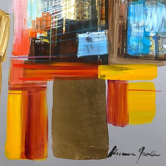 Adriana Naveh, "Restful Moment" Framed Original Painting on Acrylic Panel, Hand Signed with Letter of Authenticity