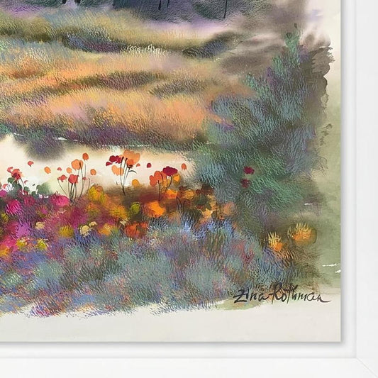 Zina Roitman, Framed Hand Signed Original Painting with Letter of Authenticity.