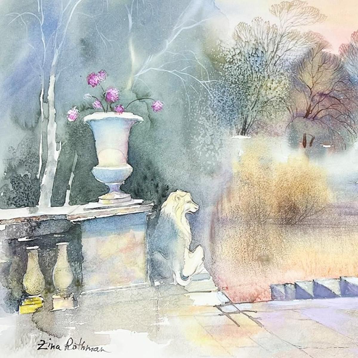 Zina Roitman, Hand Signed Original Painting with Letter of Authenticity.