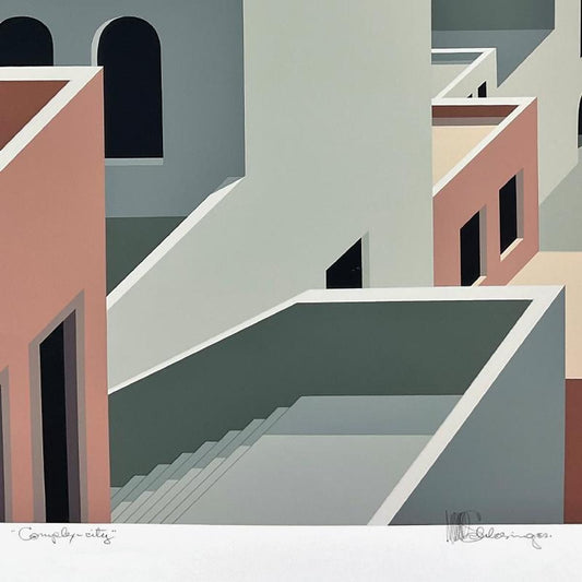 William Schlesinger (1915-2011), "Complex City" Limited Edition Serigraph, Numbered 170/225 and Hand Signed with Letter of Authenticity