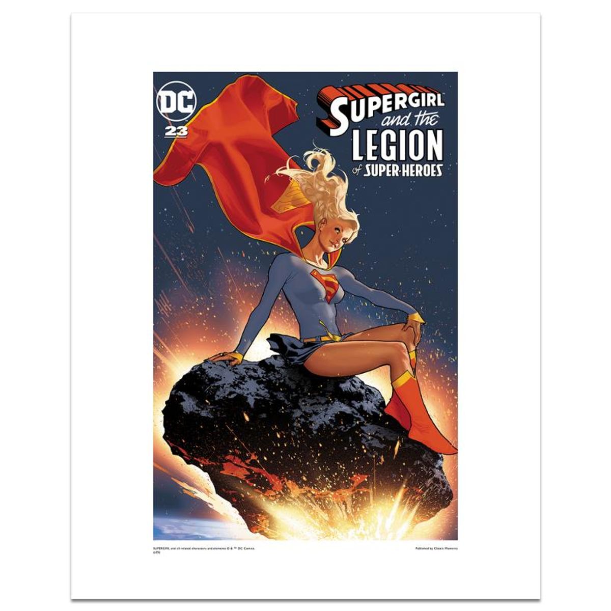 DC Comics, "Supergirl (Legion of Superheroes)" Numbered Limited Edition Giclee with Certificate of Authenticity.