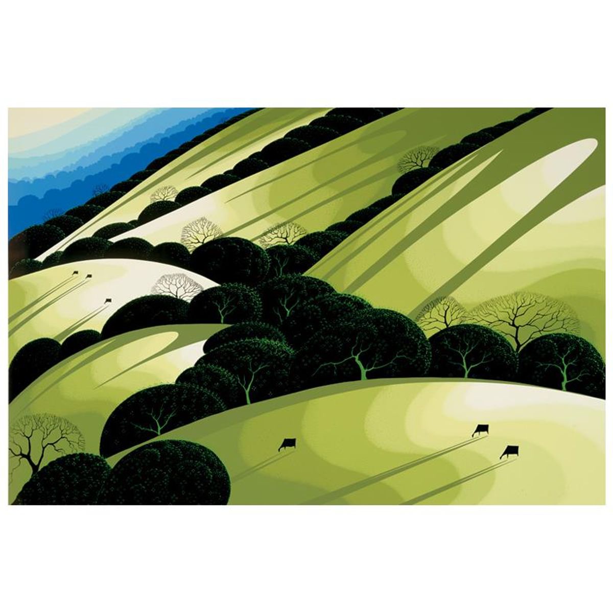 Eyvind Earle (1916-2000), "Sunlight" Limited Edition Serigraph. Hand Signed and Certificate of Authenticity.