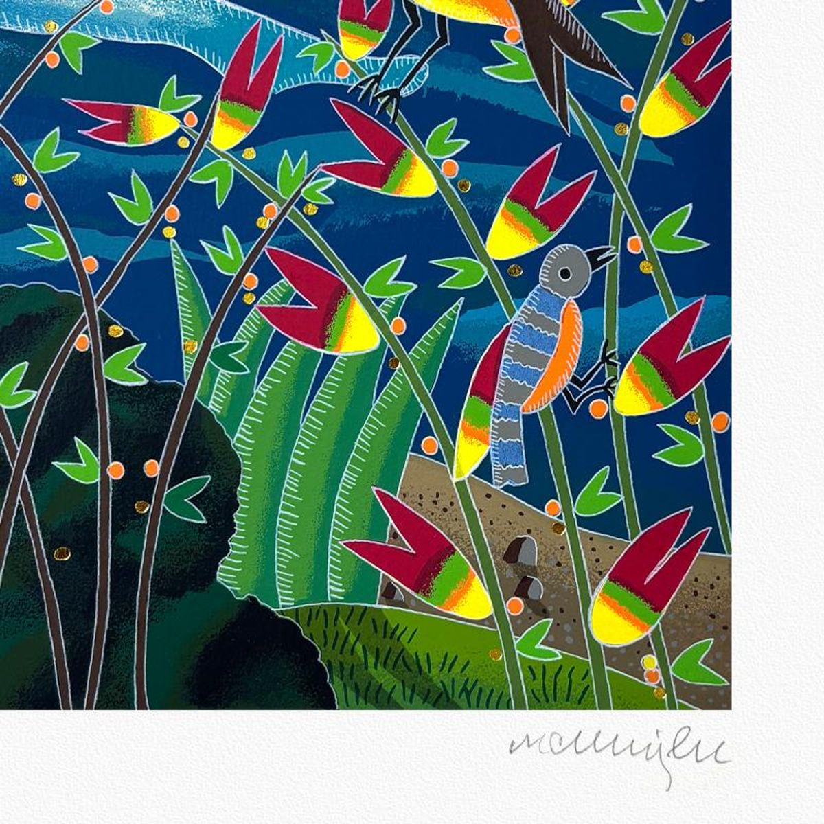 Thomas Mcknight, "Ophelia (Mythologies Suite)" Limited Edition Serigraph, Numbered and Hand Signed with Letter of Authenticity.