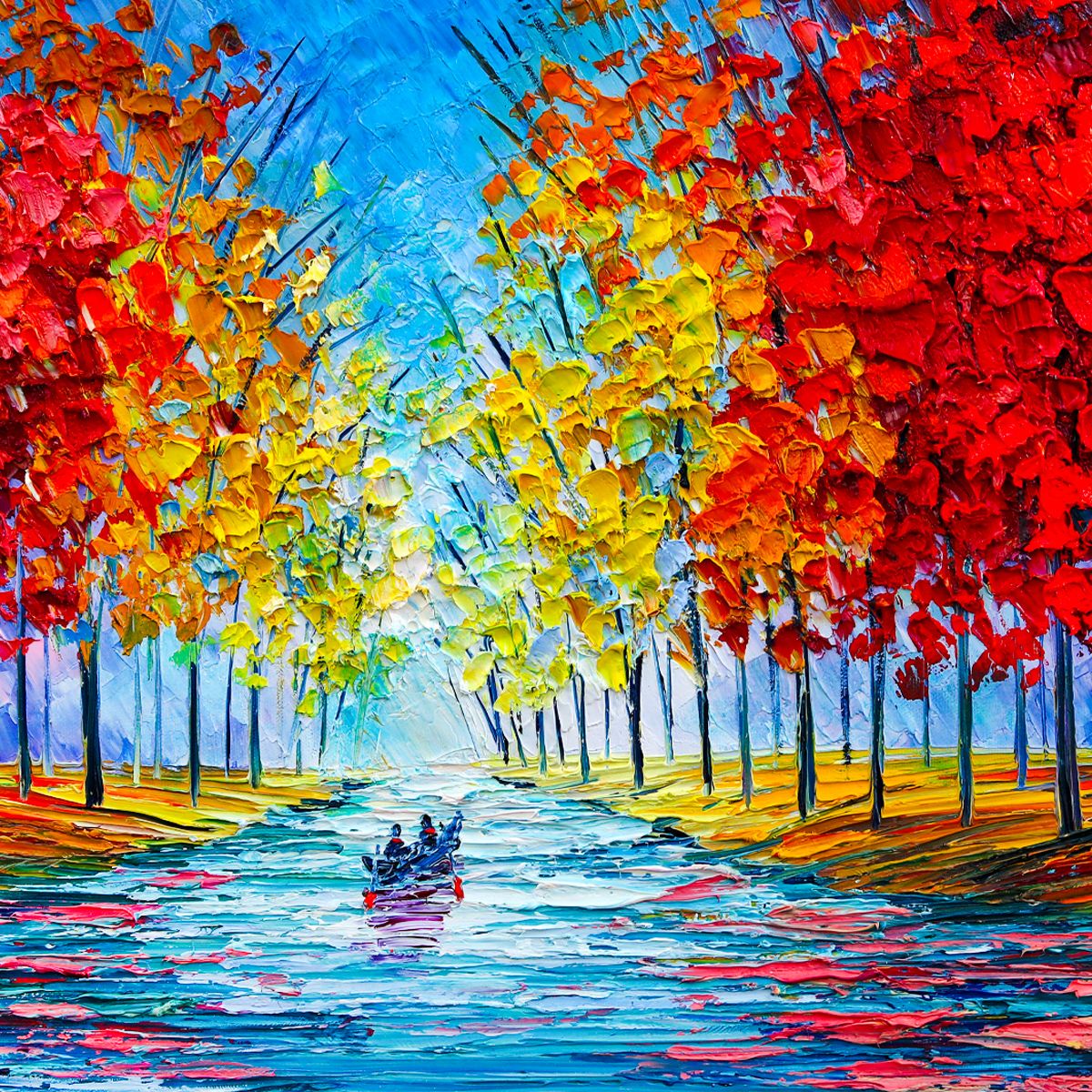 Slava Ilyayev- Original Oil Painting on Canvas "River Passage"