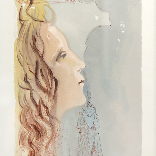 Salvador Dali- Original Color Woodcut on B.F.K. Rives Paper "Paradise 8"
