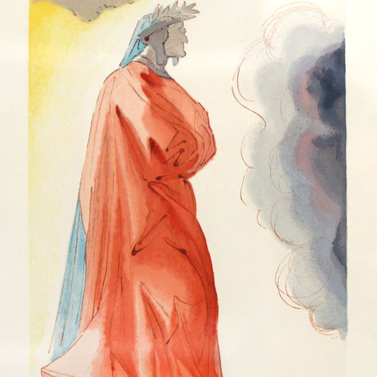 Salvador Dali- Original Color Woodcut on B.F.K. Rives Paper "Paradise 1"