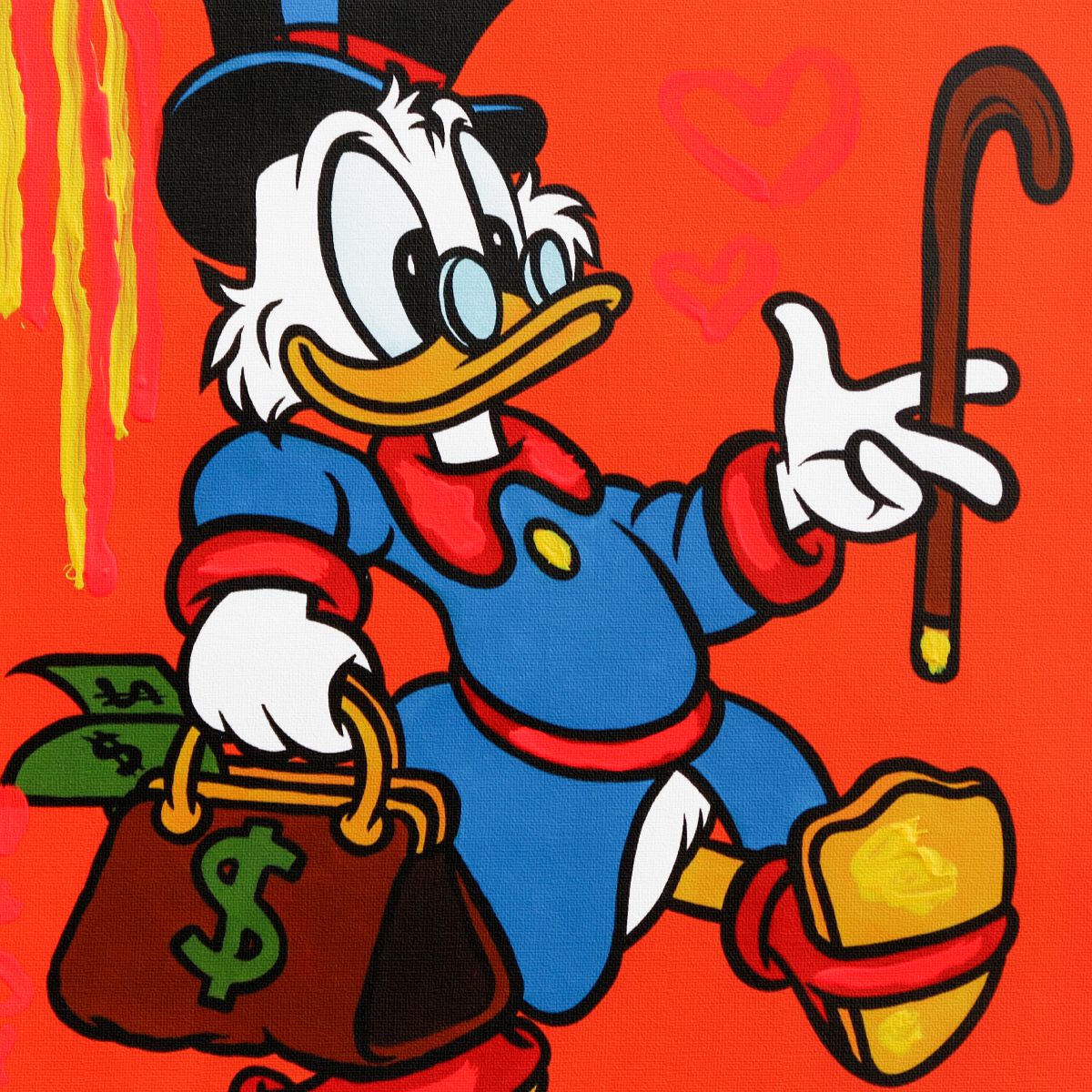 Nastya Rovenskaya- Mixed Media on Canvas "Cash Out"