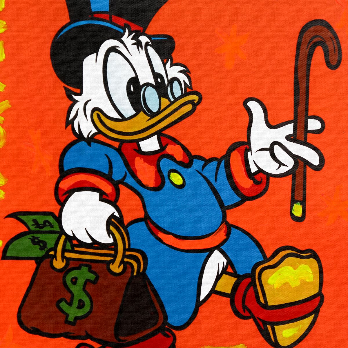 Nastya Rovenskaya- Mixed Media on Canvas "Cash Out"