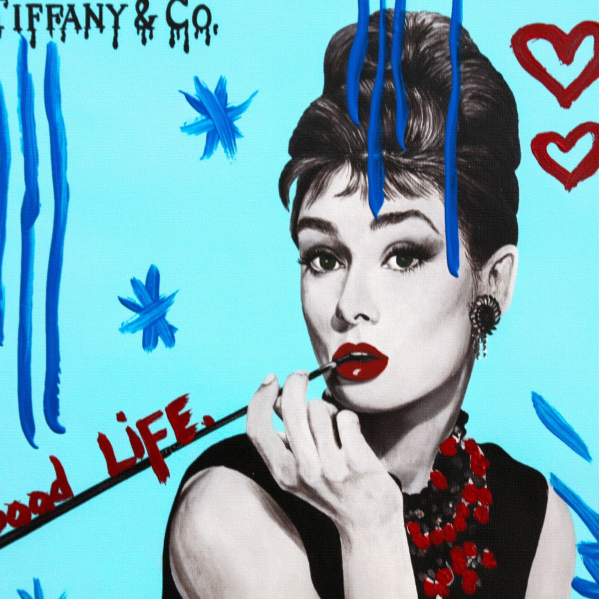 Nastya Rovenskaya- Mixed Media on Canvas "Audrey"