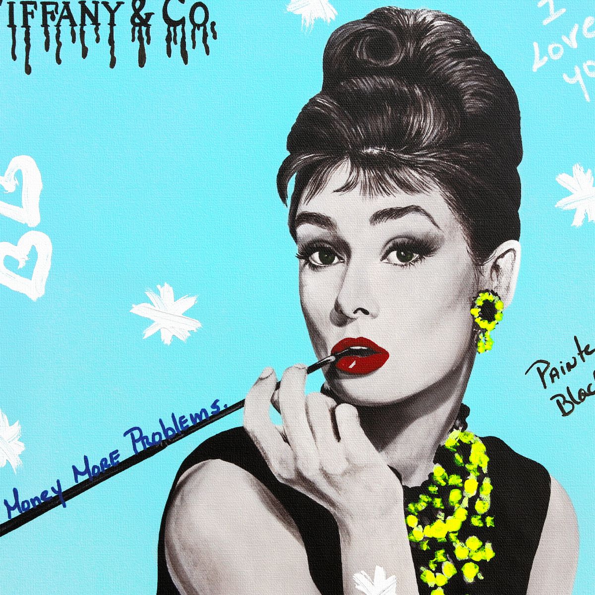Nastya Rovenskaya- Mixed Media on Canvas "Audrey"