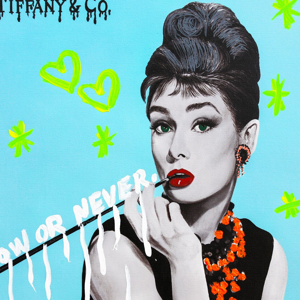 Nastya Rovenskaya- Mixed Media on Canvas "Audrey"