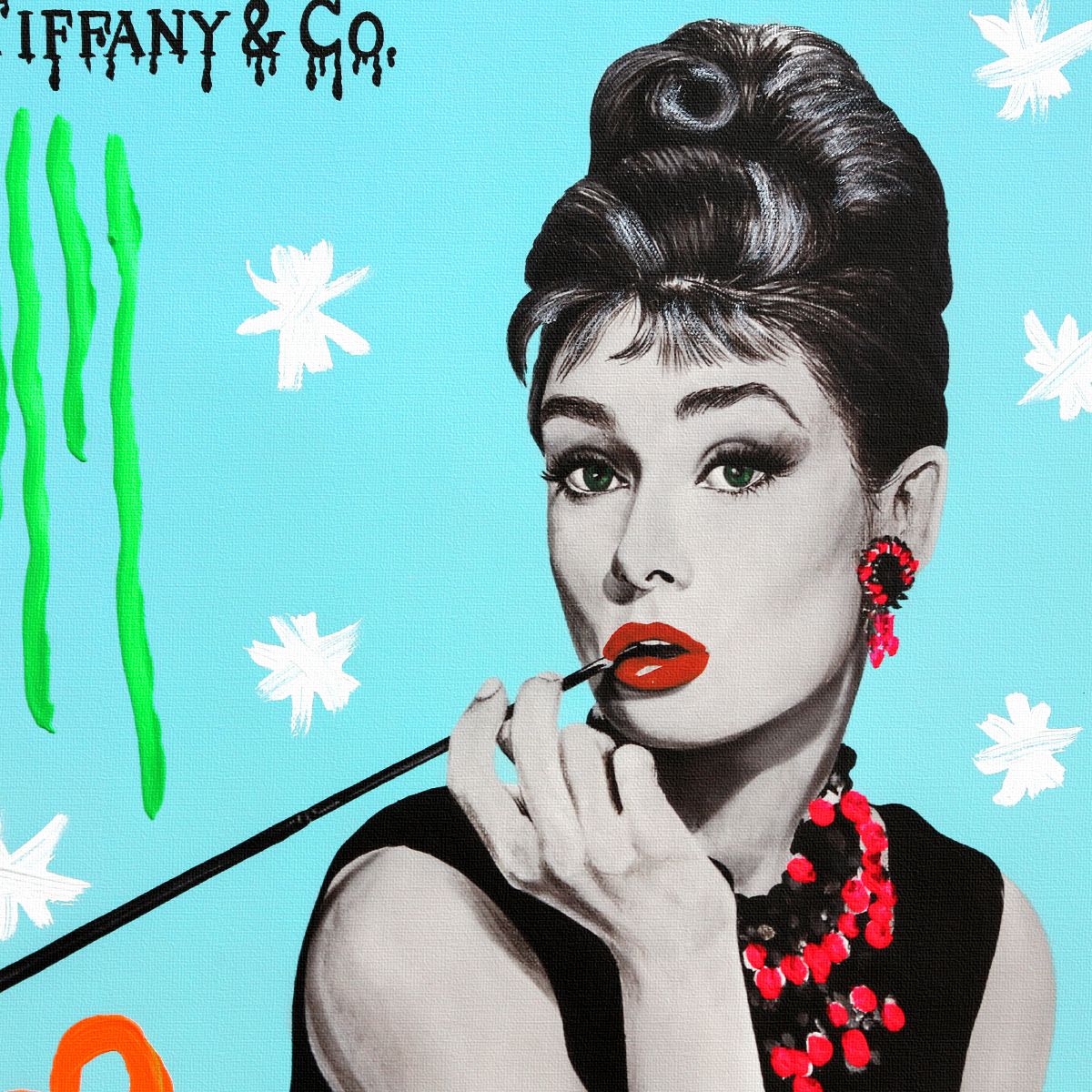 Nastya Rovenskaya- Mixed Media on Canvas "Audrey"