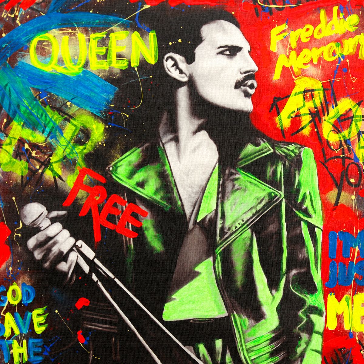Nastya Rovenskaya- Mixed Media on Canvas "Queen"